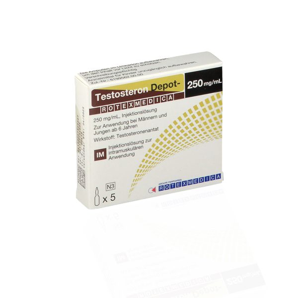 Verpackung Testosteron Depot – 250 mg Rotexmedica
