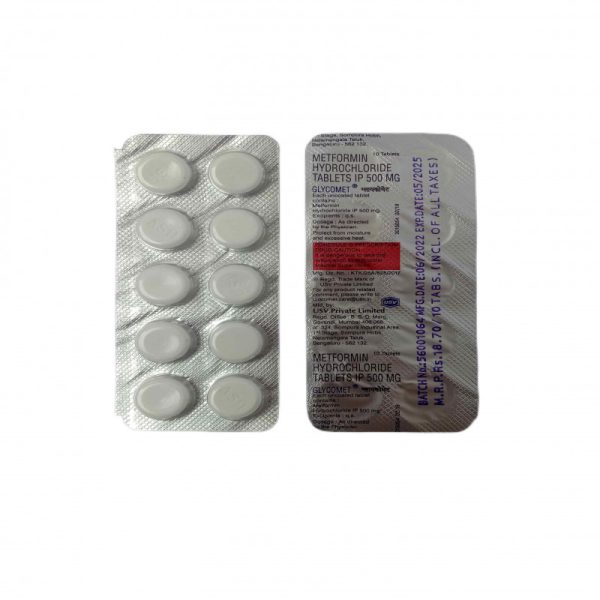 Verpackung Glycomet 500 mg (10) USV Private Ltd.