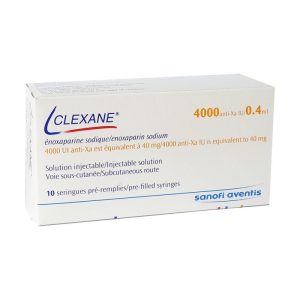 Verpackung Clexane 4000 anti-XA Aventis