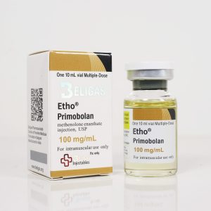 Verpackung Beligas Pharma Etho Primobolan E-100 Methenolone Enanthate-100 Beligas
