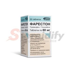 Verpackung Fareston 60mg Orion Corp