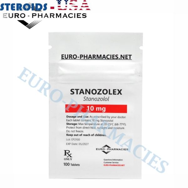 Verpackung Stanozolex 10 (Winstrol) – 10mg/tab, 100 pills/bag – Euro-Pharmacies Euro-Pharmacies
