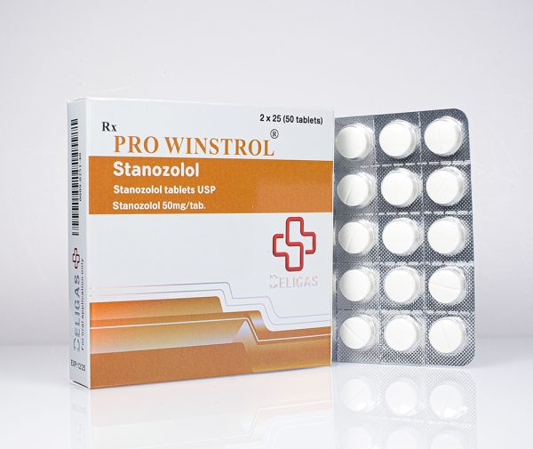 Verpackung Beligas Pharma Pro Winstrol 50 50 tabs x 50mg Beligas