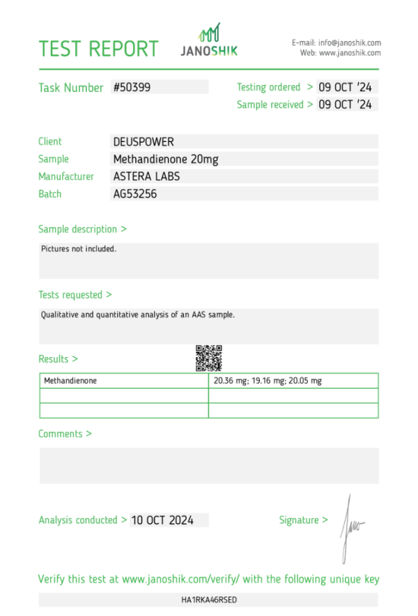 Verpackung METHANDIENONE ORAL STEROID IN TABLETS Astera Labs