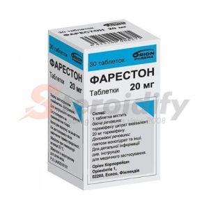 Verpackung Fareston 20mg Orion Corp