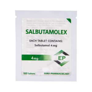 Verpackung Salbutamolex (salbutamol) – 4mg/tab – 100 tab/bag EU Pharmaceutical