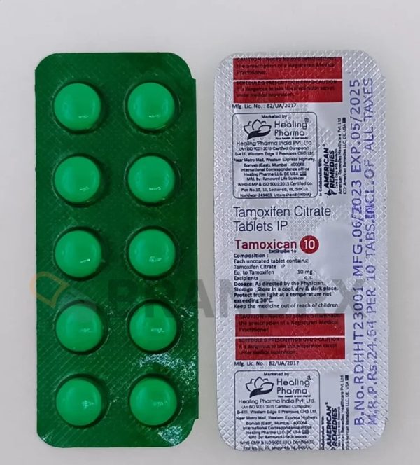 Verpackung Tamoxican 10 mg Healing Pharma