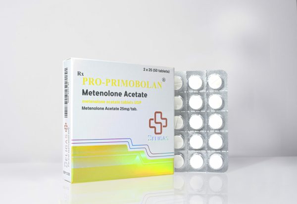 Verpackung Beligas Pharma Pro-Primobolan 25mg x 50 tabs Beligas